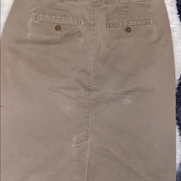 Vintage Talbots  khaki Lycra midi skirt Sz 8 - Picture 12 of 15